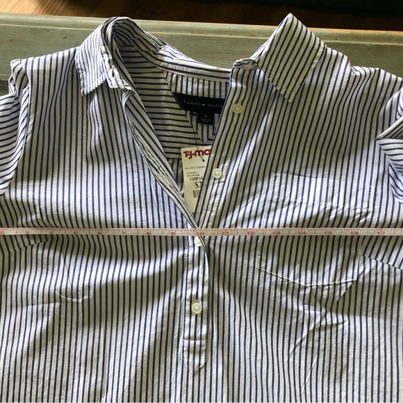 Tommy Hilfiger striped cotton Oxford style pullover size M - Picture 5 of 8